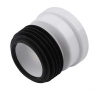 Boquilla de conector de residuos de inodoro de PVC para tubería de drenaje, adaptador excéntrico de compensación con anillo de sellado (A)