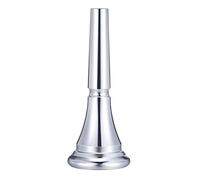 Boquilla de cuerno francés de aleación de cobre para un sonido claro, apto para principiantes, tamaño de 26 x 66 mm, piezas de repuesto, color plateado