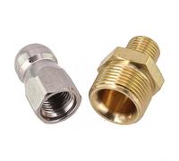 Boquilla de draga de tubería de alta presión M22 x 1,5 mm F14 con configuración frontal de 3 chorros traseros para drenaje eficaz y limpieza de tuberías