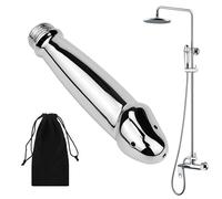 Boquilla de ducha para enema de ducha, sistema de limpieza de ducha de 5 agujeros, accesorios de baño de aluminio para limpieza de colon para hombres y mujeres con bolsa de transporte de terciopelo