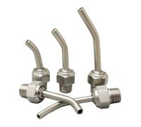 Boquilla de enfriamiento alta presión 10 piezas acero inoxidable 304, boquilla refrigerante universal, adecuada para todo tipo máquinas herramienta, rociador Bend pipe Aperture6.0mm 1/4"-length100mm