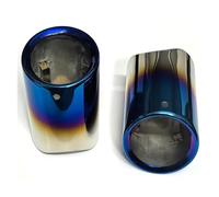 Boquilla De Escape para B&MW Serie 5 520i 523i 525i F10 F11 F07 E12 E28 E34 E39 E60 E61 Accesorios para Coche Punta Escape automóvil(Toasted Blue 2PCS)