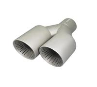 Boquilla de escape Para GTI MK 1 Uds doble mate de acero inoxidable silenciador de coche punta tubo de escape Universal 60MM 63mm Tubo escape deportivo(Right In51-Out101)