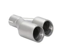 Boquilla de escape Universal para coche, 1 Uds., puntas dobles, tubos de escape de acero inoxidable mate para modificar la boquilla para silenciador Tubo escape deportivo(Equal in60-Out89)