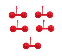 Boquilla de espuma de poliuretano para proyectos de aislamiento eficientes, se adapta a la mayoría de dispensadores, fácil de limpiar con limpiador, rendimiento sin goteo, 5,5 x 2 cm, rojo (5 piezas)