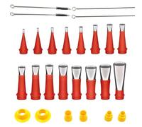 Boquilla de extensión de junta, de acero inoxidable, aplicador de boquilla de sellador, diferentes tamaños, punta de cartucho con base de conexión, punta de boquilla de sellado reutilizable con base