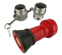 Boquilla de fuego resistente de 2 pulgadas con 2 2 accesorios de bloqueo de leva de aluminio boca de niebla de flujo constante del equipo de fuego