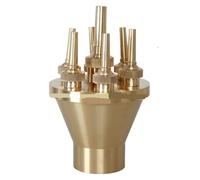 Boquilla de Fuente Boquillas for fuente de 1", 1,5" y 2" centro recto for piscinas, fuentes agua for música al aire libre, boquillas rociadoras for paisajismo(2 (Brass))