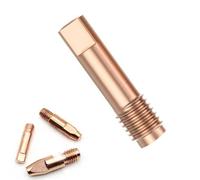 Boquilla de gas de la punta de antorcha de liderazgo de cobre M6, fácil de instalar: adecuado para la antorcha de soldadura MIG de 15ak/24kd/36 kd 15AK Copper Conductive Mouth 0.8 mm 50 piezas