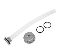 Boquilla de Gasolina de 4,5cm para Bidones y Tanques | Kit de Repuesto con Tapa Roscada Metálica y Junta, Control de Flujo y Vertido Seguro