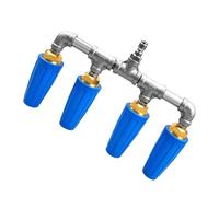 Boquilla de hidrolimpiadora rotativa, rociador de agua para arandela de acero inoxidable, boquilla de manguera de alta presión portátil - para lavado de automóviles riego jardinería limpieza