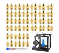 Boquilla de impresora 3D, boquillas flexibles con herramientas, boquillas de latón, 70 boquillas de impresora 3D, 70 piezas de impresora 3D de 0,2 a 1,0 mm, extrusora Mk8, boquilla de latón con