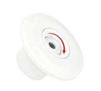 Boquilla de Impulsión de Piscinas Desmontables, Boquilla de Masaje Spa Giratoria de 360 Grados, Accesorio de Retorno Pared de Piscina Blanca con Rosca Macho de 2 Pulgadas