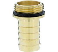 Boquilla de latón GARDENA: conector de latón para válvulas intermedias y de pie, adecuado para mangueras de 19 mm (3/4 ") (7250-20)