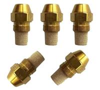 Boquilla de latón macizo para quemador de aceite de 60 grados, boquilla de combustible de repuesto 0.40, modelo de 5 piezas para uso industrial (0.5-60 grados sólidos)