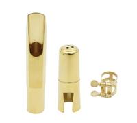Boquilla de latón para saxofón con tapa de latón, hebilla de metal, saxofón, saxofón, piezas de clarinete, cuello de saxofón