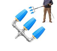 Boquilla de lavado a presión - Boquilla de lavado eléctrico de liberación rápida, conexión rápida múltiples piezas de presión, puntas de boquillas, potente rotación de 360 grados para patios, porches