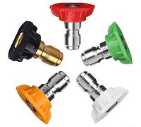 Boquilla de lavado de alta presión de 1/4 de pulgada de acero inoxidable de conexión rápida para K2-K7 Limpieza Patio Decking Entrada Herramientas de jardín 2320psi Max (E)