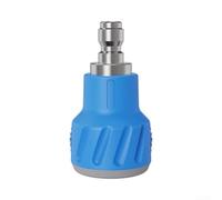 Boquilla de lavado de alta presión de acero inoxidable 304 con funda de silicona, puntas giratorias de pulverización turbo para limpieza de techos de hormigón, 65 mm, color negro y azul, juego de 3