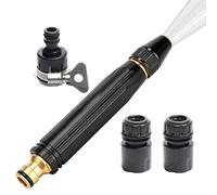 Boquilla de lavado de coche de alta presión, 190 g, barredora de boquilla de agua ajustable | Barredora de manguera de riego versátil | Cabezal rociador de conexión rápida para lavado de coches, patio