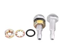 Boquilla de lavado de parabrisas delantero de coche Kuuleyn, boquilla de arandela de rociador de parabrisas delantero de aleación de aluminio Universal 2 uds(plata)