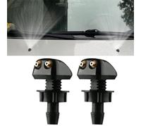 Boquilla de Limpiaparabrisas Universales, 2 Piezas Parabrisas Delantero Boquillas, Boquillas de Lavado de Limpiaparabrisas con Boquilla de Doble Orificio, Sistema de Lavado Limpiaparabrisas, Negro