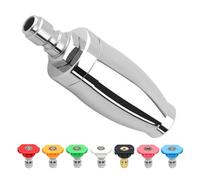 Boquilla de limpieza a presión - Conexión rápida - Consejos | Boquilla turbo giratoria 360 grados | Limpiador de ladrillos para paredes de madera, vallas, ventanas, exteriores, terrazas y