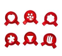 Boquilla de llenado de cabezal mágico, accesorio de 37mm de diámetro interior, 6 piezas, con tapa decorativa Floral for máquinas de helado