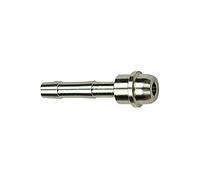 Boquilla de manguera con rosca para LW 9, para tuerca de unión G 1/2, ES 1.4571, presión de trabajo máx. 60 bares, temperatura de funcionamiento Máx. 150 °C.