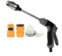 Boquilla de manguera de alimentación potente de 15 unidades, boquilla de pulverización Aquoxis de acero inoxidable, ajuste universal de manguera de jardín, pistola de lavado Aquoxis Jet para entrada