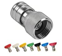 Boquilla de manguera de alta presión, adaptador de limpieza ajustable 7 en 1 de alto rendimiento, para jardín, patio, patio, exterior, entrada de coche