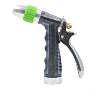 Boquilla de manguera de alta presión resistente con patrones de pulverización de agua ajustables y función de bloqueo, compatible con la mayoría de mangueras de jardín NH de 3/4 pulgadas