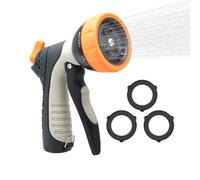 Boquilla de manguera de alto rendimiento - Pulverizador de limpieza | Boquilla pulverizadora de manguera con 9 patrones de pulverización ajustables para ducha de mascotas, vehículos, plantas, entrada