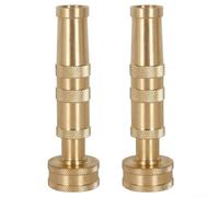 Boquilla de manguera de jardín, cabezal de pulverización ajustable de latón de 4 pulgadas con patrón giratorio, aspersor de cobre resistente para sistema de riego