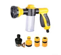 Boquilla de manguera de jardín de 8 modos con depósito extraíble para mezclar fertilizantes o solución de limpieza para alimentación y enjuague de plantas