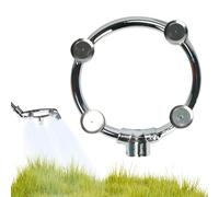 Boquilla de manguera de jardín: ducha resistente a la manguera de metal, boquilla de jardín con diferentes patrones de pulverización | Ducha de agua con control de pulgar, desagüe: conexión de