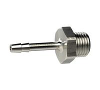 Boquilla de manguera de rosca, G 1/8 A, para manguera LW 10 mm, SW 14, latón interior, presión de trabajo máx. 25 bares, temperatura de funcionamiento Máx. 150 °C.