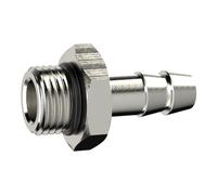 Boquilla de manguera de rosca, junta tórica, G 3/8, para manguera LW 8 mm, SW 20, MS vern, presión de trabajo máx. 25 bares, temperatura de funcionamiento Máx. 80 °C.