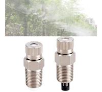 Boquilla de nebulización a presión de latón para sistema de refrigeración para exteriores, jardinería, atomización de alta presión, cabezales de pulverización de a 50 piezas Filter pad Aperture 0.1mm