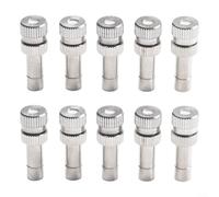 Boquilla de nebulización de cobre para refrigeración de invernadero de jardín con conexión rápida de tubo de 6 mm, pulverizador de niebla fina, atomizador de metal galvanizado para patio, césped