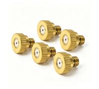 Boquilla de nebulización de latón, cabezales de repuesto de diámetro, pulverizador atomizador de baja presión para sistema de refrigeración al aire libre 10 piezas aperture0.7mm