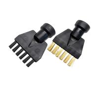 Boquilla de piezas de limpiador a vapor con cepillo de cobre y nailon for aspiradora, Compatible con Karcher, SG-42 SG-44 SC1 SC2 SC3 SC4, herramientas de limpieza del hogar(1nylon 1 copper)