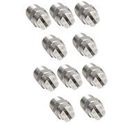 Boquilla de pulverización de abanico plano, Boquilla de punta pulverización ventilador plano acero inoxidable 304 1/8 y 1/4 BSPT 65°-110° 0,66-3,6mm 10 Uds(95°,1/8 (hole diameter 0.66mm))