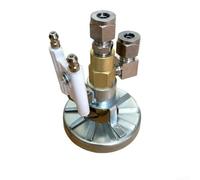 Boquilla de pulverización de atomización de aire con sifón, tamaño de partícula de flujo ajustable para quemadores de aceite residual, varios tamaños de agujero, latón, aluminio, 78 mm, longitud 18 mm