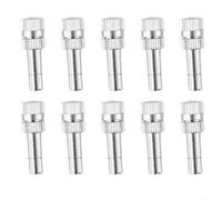 Boquilla de pulverización de nebulización, 10 boquillas de rociador de conexión rápida de 6 mm, boquilla atomizadora para riego de jardín, riego de invernadero (0.15 mm)