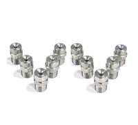 Boquilla de pulverización plana acero inoxidable, Boquilla gran angular de cono sólido alta presión acero inoxidable 1/8-1/2 BSP 1,2-6,7 mm 10 piezas(1/2 2.6mm (0.102 Inches) 10pcs)