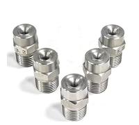 Boquilla de pulverización plana acero inoxidable, Boquilla gran angular de cono sólido alta presión acero inoxidable 1/8-1/2 BSP 1,2-6,7 mm 10 piezas(3/8 4.4mm (0.173 Inches) 5pcs)