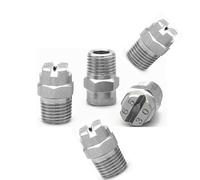 Boquilla de pulverización plana acero inoxidable, Punta de pulverización en abanico plano acero inoxidable, 5 uds., 65/95/110 grados, 1/8, 1/4, BSPT, 0,66-3,6mm(65°,1/4 (hole diameter 2.0mm))