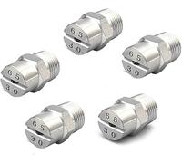 Boquilla de pulverización plana en abanico, Paquete de 5 boquillas pulverización abanico plano acero inoxidable 304, for lavadora