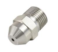 Boquilla de pulverización recta de acero inoxidable 304 con rosca macho BSP de 1/8", 1/4", 3/8" y 1/2", rociador de lavado a alta presión de acero inoxidable for uso industrial(1.0mm Hole 1/8")